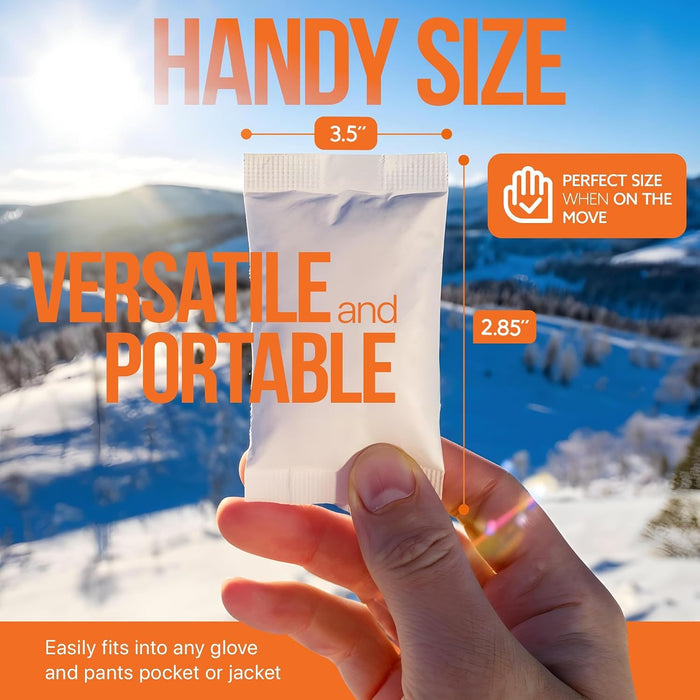 AllSett Health Hand Warmers 10 Pairs (20 Warmers), 11 Hour Air-Activated Disposable Heat Packs for Pockets & Gloves, Odorless Portable Warmers for Skiing, Hunting, Camping, Fishing & Winter Sports