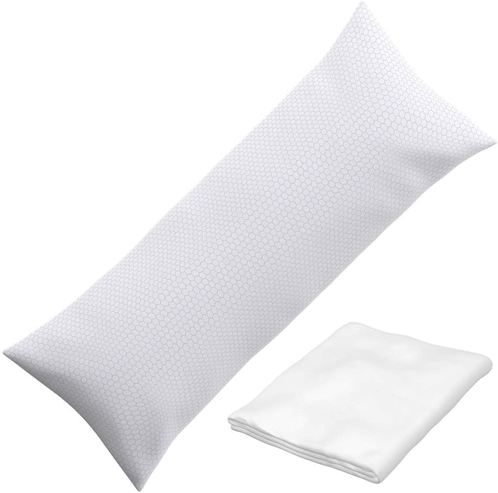 Subrtex Shredded Memory Foam Bed Pillow with Washable Pillowcase (1 Pack, Standard), White