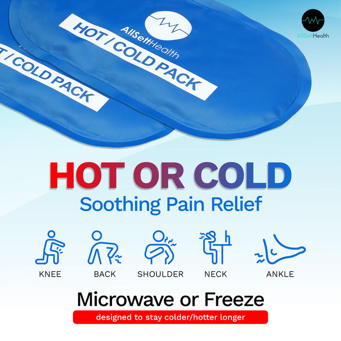 Reusable Hot and Cold Gel Ice Packs for Injuries | Cold Compress, Ice Pack, Gel Ice Packs, Cold Pack, Gel ice Pack, Cold Packs for Injuries, 10.5 in Long x 5 in Wide | 4 Pack